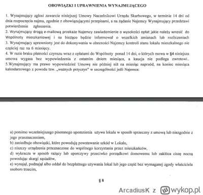ArcadiusK - Znajoma ma podpisaną umowę najmu mieszkania na czas określony do 31.10.20...