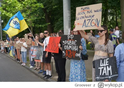 Grooveer - W Kijowie dzisiaj wiec by uwolnić jeńców ukraińskich broniących Mariupol i...