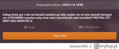 komuch92 - loszka na #showup robi takie transmisje grupowe i łapię się na to kilkanaś...