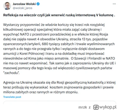 mrzk - No siema, rusofile lubią wklejać twitty kurczaka, ale tego jakoś nikt nie kolp...