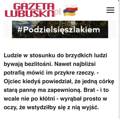 Boss477 - #przegryw Nawet w gazetach piszą,ze dla brzydkich ludzi niema litości Jprd ...