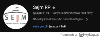 Poopiesh - Wczoraj cieszyliśmy się ze 100k subów na SejmRP a jutro prawdopodobnie prz...