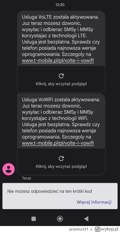 przemu321 - @glostory zadzwoniłem i w ciągu minuty usługi włączone. teraz są widoczne...