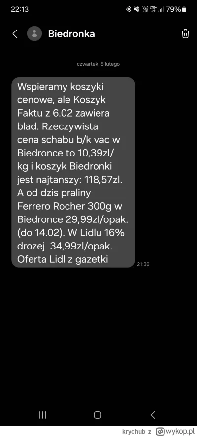 krychub - #lidl #biedronka Mogli ninute poczekać z sms( ͡º ͜ʖ͡º)