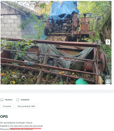rolnik_wykopowy - Tak było, byłem tą pracą.

https://www.olx.pl/d/oferta/vistula-komb...