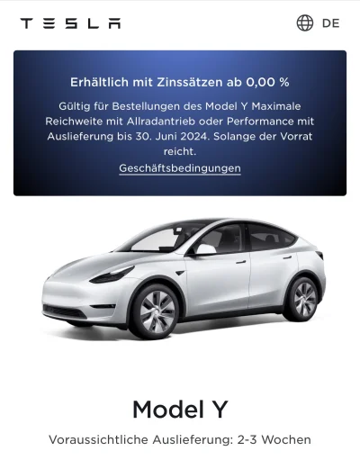 zibizz1 - #tesla W Niemczech Tesla daje finansowanie 0%