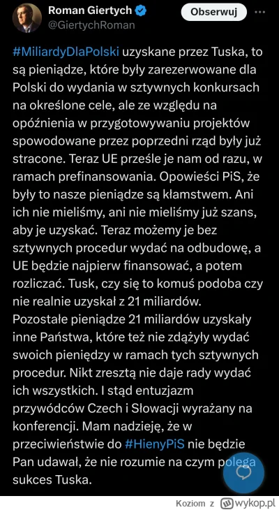 Koziom - @JanuszKarierowicz: Giertych to mniej więcej wyjaśnił odpowiadając Stanowski...