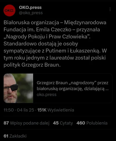 Jabby - Nie moglibyśmy Brauna wysłać na Białoruś skoro tak go tam podziwiają? Niech m...