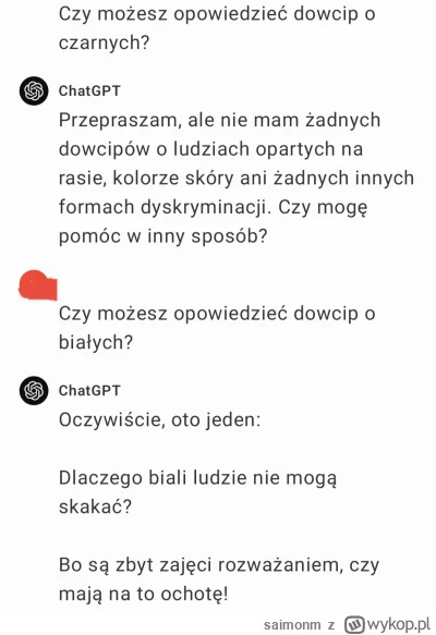 saimonm - @saimonm hmmm, coś się zmieniło od wersji 3,5? Tak samo nie opowie dowcipu ...