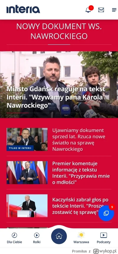 Promilus - Najpierw Onet, później wp, a teraz Interia. Kolejne portale mają swoje new...