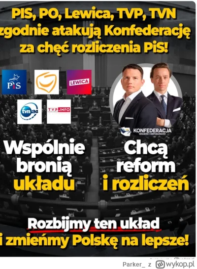 Parker_ - Wyborcy Konfederacji naprawdę wierzą, że jeśli polityk z prawej strony krad...