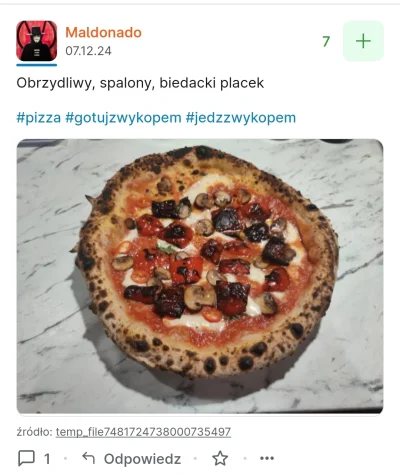 Krupier - @Maldonado 
  No i to jest pizza, a nie te żałosne drożdżówy.

Dokładnie. N...