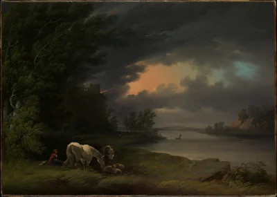 Loskamilos1 - Burzowy krajobraz, autor to Joshua Shaw, obraz powstał w roku 1818.

#n...