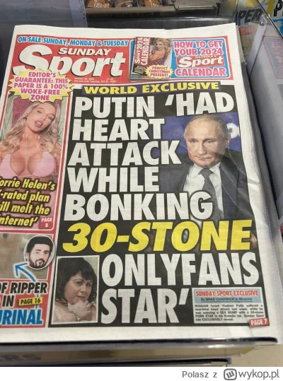 Polasz - A myślałem, że to tylko nasze gazety są takie jakie są ( ͡° ͜ʖ ͡°)
#rosja
