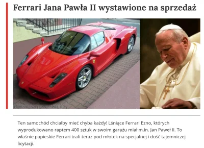 Atreyu - Mało kto wie, ale Papież Polak, Jan Paweł Drugi, posiadał w swoim garażu Fer...