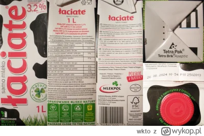 wkto - #listaproduktow
#mlekouht 3,2% łaciate
aktualny producent: Mlekpol (Spółdzieln...