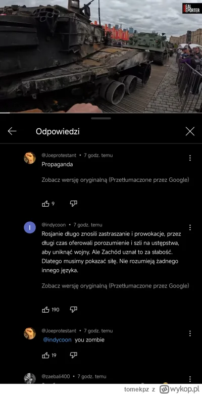 tomekpz - Jeden z wielu komentarzy pod filmem, ale im dupska pękają...