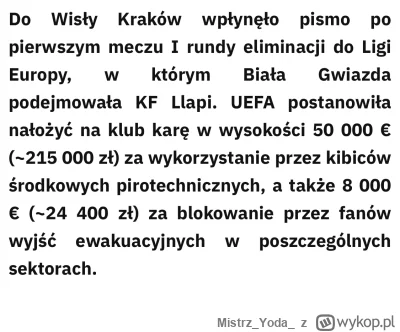 MistrzYoda - Dość mocna kara.
Orientuje się ktoś czy Ultras coś dokłada się do kar?
#...