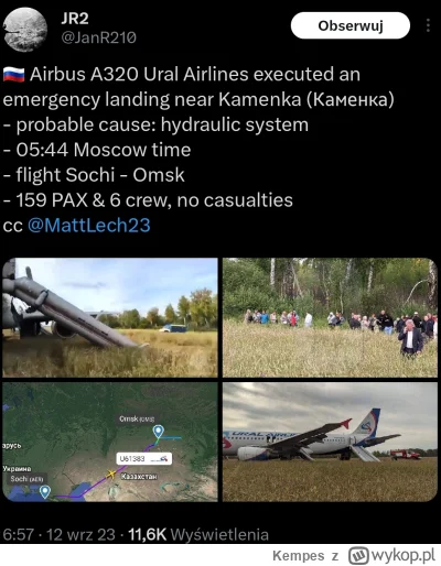 Kempes - #ukraina #rosja #wojna #lotnictwo 

Ciekawe, czy samolot miał ważne przegląd...