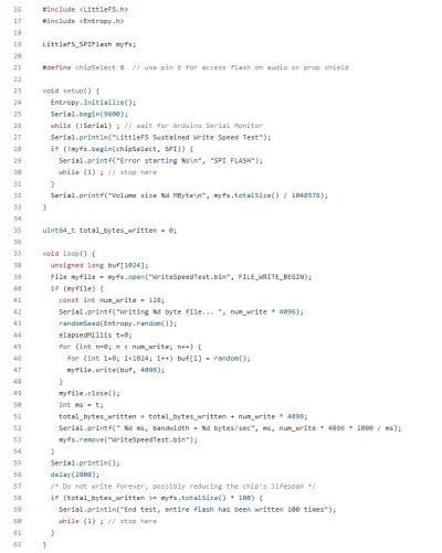 jacku - Kupiłem chip "W25Q128 SPI Flash Memory" i benchmark pokazał transfer 360kB/s....