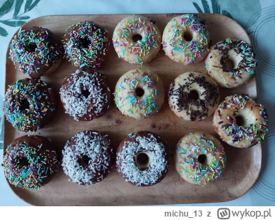 michu_13 - Dziś zapraszam na pieczone mini donuty ᕙ(⇀‸↼‶)ᕗ

#gotujzwykopem