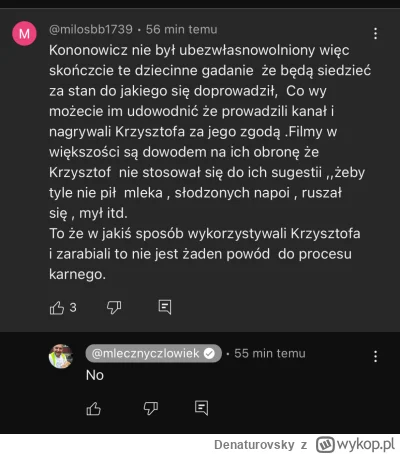 Denaturovsky - #kononowicz #sradek
Kśek, ja ci przyniosłem 6-cio pak coli, karton mle...