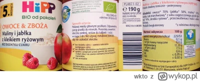 wkto - #listaproduktow
#daniegotowemale owoce & zboża: maliny i jabłka z kleikiem ryż...