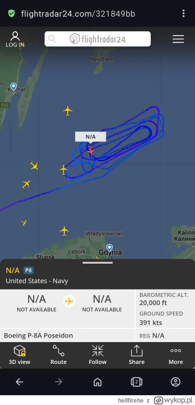 hellfirehe - P-8 Poseidon czegoś szuka na Bałtyku teraz.
Ciekawe czego

#samoloty #wo...