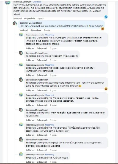bezpravkano207 - #kononowicz Moja dyskusja z zielonym  na FB pod postem o Dodzie( ͡° ...