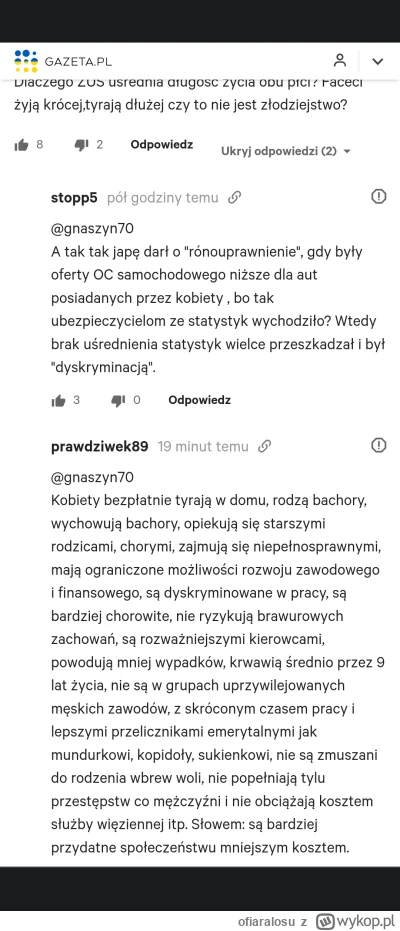 ofiaralosu - #dyskryminacjamezczyzn ha tfu na białorycerza.