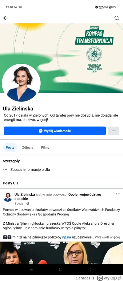 Caracas - Pani Urszula Sara Zielińska zmieniła dziś nazwę swojego profilu na Ula Ziel...