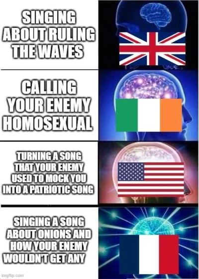 JPRW - >, ze starą, żołnierską francuską piosenką w tle, o jedzeniu smażonej w oleju ...