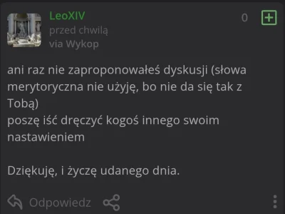 Drom - @LeoXIV: Tak? To jaki był powód usunięcia mojego wpisu? Wstyd? Że nie potrafis...