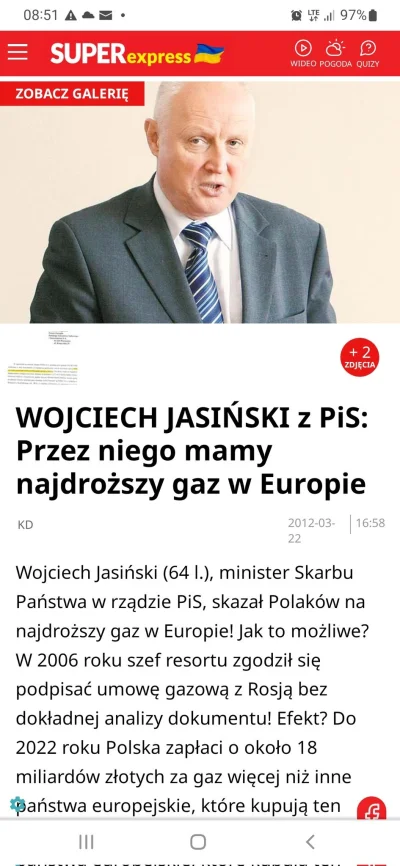 panczekolady - >jak podpisali umowę na najdroższy gaz w Europie z Rosją

@Konrad007: ...