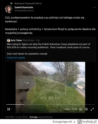Konigstiger44 - Czerwiec 2023 kogoś dalej obchodzi co gada ruska propaganda XD  przec...