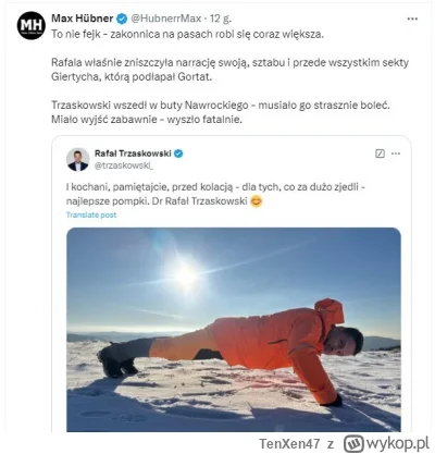 TenXen47 - Ale z tego twitta się pięknie wylewa już totalna pisowska desperacja by Tr...