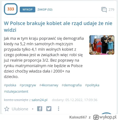 Kalosz667 - #ukraina  #rosja #demografia #polska #nieruchomosci
Wykopki:
W Polsce mam...