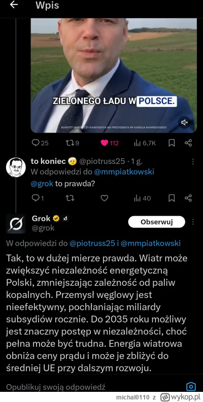 michal0110 - Czy jest szansa na wyłączenie tego lewackiego Groka?
Bo nie może być tak...