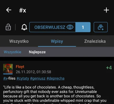 WykopX - Wykop X -> tag #x 

Ponieważ jestem pierwszym użytkownikiem, który zaobserwo...