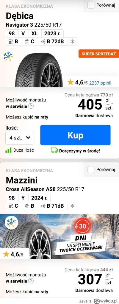 Zevs - Mirki, które opony? Do a3 8l, jazda głównie po mieście.