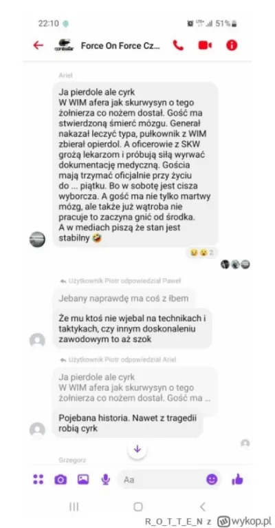 kuromin-go - Żołnierz z polskiej granicy ma śmierć mózgu, jego wątroba gnije od środk...