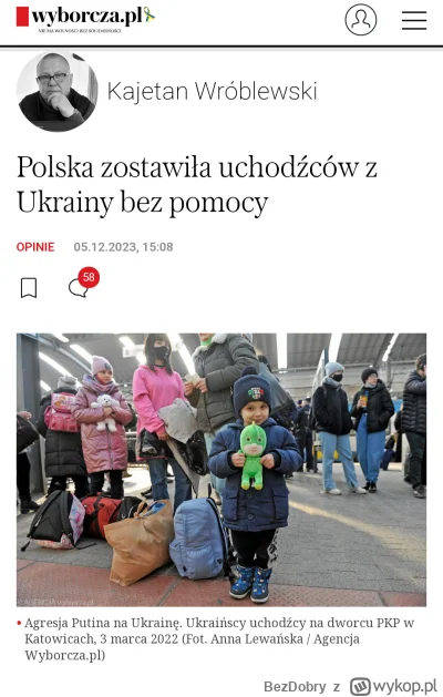 BezDobry - A za 5 - 10 lat będą pisać, że Polacy mordowali Ukraińców razem z putinist...