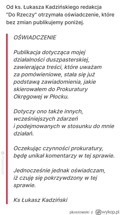 pkostowski - Ks. Kadziński czuje się skrzywdzony
#egzorcyzmypolskie
