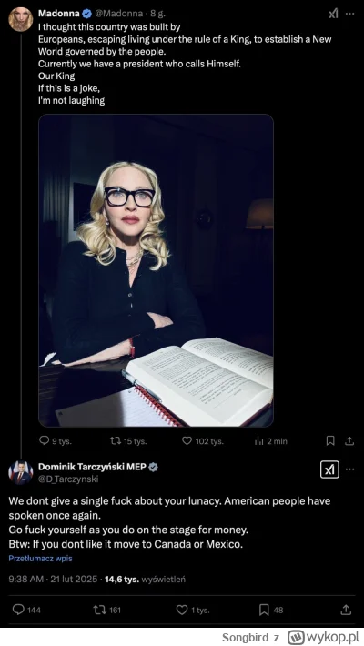 Songbird - O k---a, jaki to jest pisowski odklejeniec i miernota xDD
Polski europoseł...