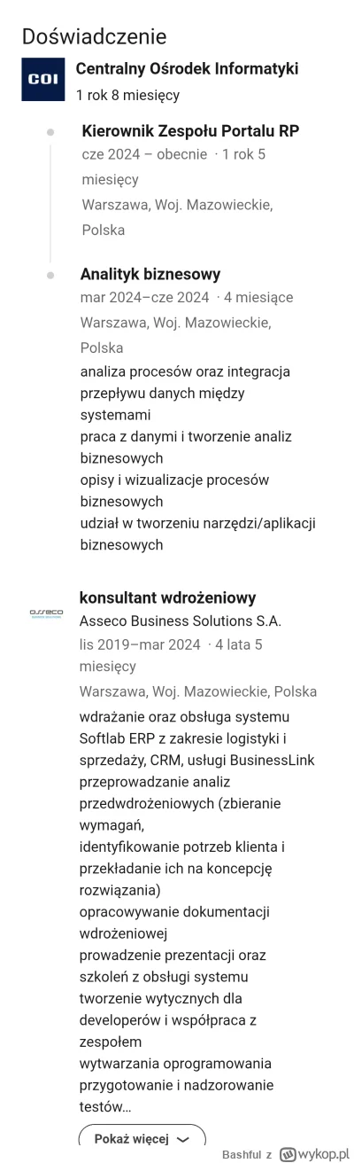Bashful - @michalxd21 Facet ma ponad 25 lat doświadczenia na różnych stanowiskach, w ...