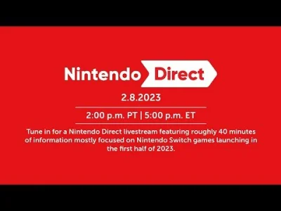 janushek - Nintendo Direct | 8 lutego o 23:00
Około 40-minutowy stream poświęcony gro...