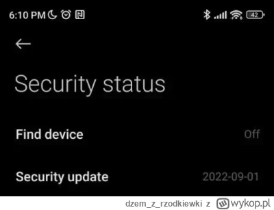 dzemzrzodkiewki - Xiaomi 12 z 28 grudnia 2021 dostał ostatni security update we wrześ...
