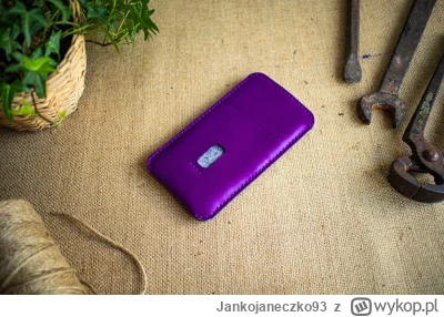 Jankojaneczko93 - Etui na smartfona wykonane ze skóry. W środku wypełnione filcem do ...