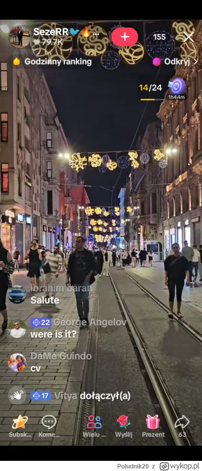 Poludnik20 - Teraz, live. Spacer po Istambule z Turkiem mówiącym po angielsku. Dzieln...