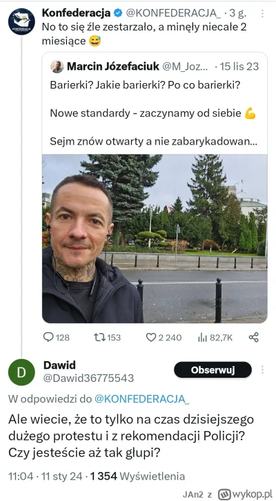 JAn2 - Konfa też poziom trzyma, narracja łeb w łeb z PiSem